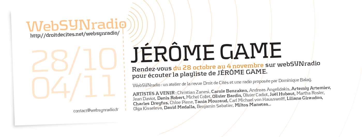Playlist Jérôme Game websynradio Playlist Jérôme Game websynradio